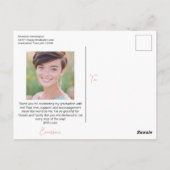 トレンディー手書き卒業ありがとう ポストカード (裏面)