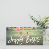 トレンディー手書き文字スクリプト | イースター写真 シーズンカード (スタンド正面)