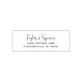 トレンディー手書き結婚スクリプト差出人住所 セルフインキングスタンプ (デザイン)