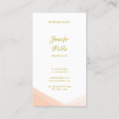 トレンディー手書き金ゴールドスクリプトテンプレート モダン 名刺 (裏面)