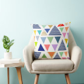 トレンディー抽象芸術カラフル三角形パターン クッション (椅子)