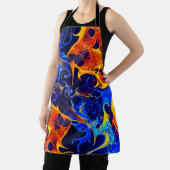 トレンディー抽象芸術カラフル色スワール エプロン (インサイチュ)