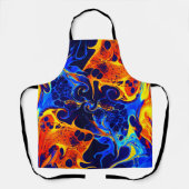 トレンディー抽象芸術カラフル色スワール エプロン (正面)