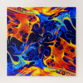 トレンディー抽象芸術カラフル色スワール ジグソーパズル (横)