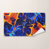トレンディー抽象芸術カラフル色スワール バスタオルセット (ハンドタオル)