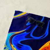 トレンディー抽象芸術カラフル色スワール ビーチタオル (インサイチュ)