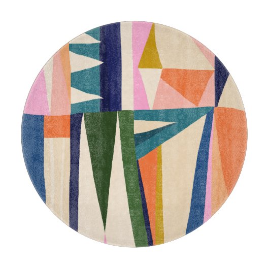 トレンディー抽象芸術カラフル：手書き。 カッティングボード (正面)