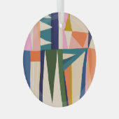 トレンディー抽象芸術カラフル：手書き。 ガラスオーナメント (正面右)