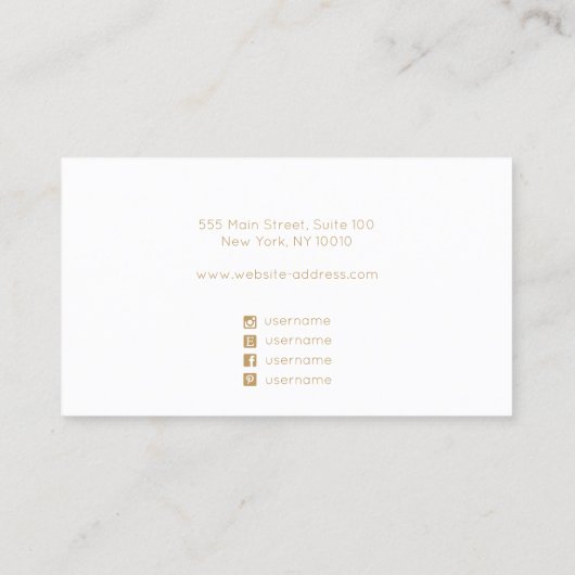 トレンディー抽象芸術グラデーションの水色と金ゴールドアクセント 名刺 (裏面)