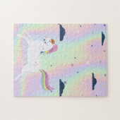 トレンディー抽象芸術グラデーションユニコーンスターズクラウド ジグソーパズル (横)