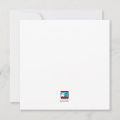 トレンディー抽象芸術グリーン&ティール(緑がかった色)誕生日招待状 招待状 (裏面)