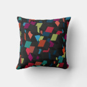 トレンディー抽象芸術ジオメトリキューブパターン クッション (裏面)