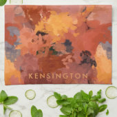 トレンディー抽象芸術テラコッタラストブラウン キッチンタオル (折り畳み)