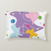 トレンディー抽象芸術パターン(紫と青) アクセントクッション (裏面)