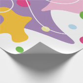 トレンディー抽象芸術パターン（紫と青） ラッピングペーパー (角)