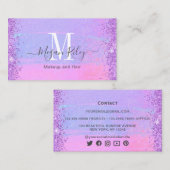 トレンディー抽象芸術パープルピグラデーションックウォーター洗剤 名刺 (正面/裏面)
