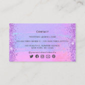 トレンディー抽象芸術パープルピグラデーションックウォーター洗剤 名刺 (裏面)