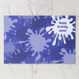 トレンディー抽象芸術ブ絵画ルー（ばちゃばちゃ）跳ねる ペーパーパッド