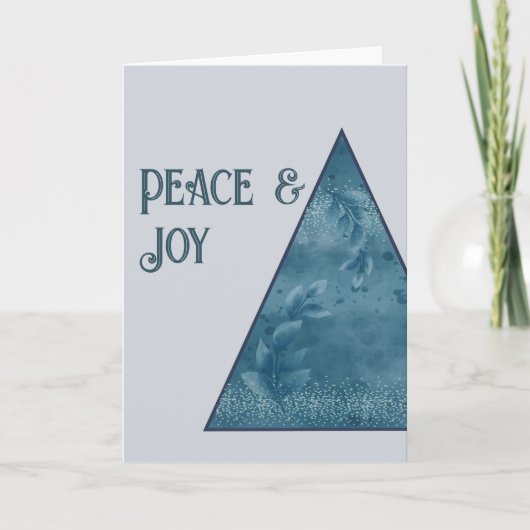 トレンディー抽象芸術ホリデークリスマスツリー冬 シーズンカード (正面)