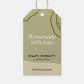 トレンディー抽象芸術ミニマリストホームメイドビジネス ギフトタグ (正面)