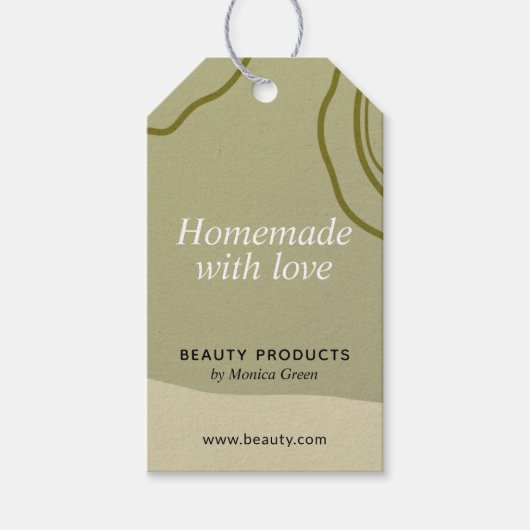 トレンディー抽象芸術ミニマリストホームメイドビジネス ギフトタグ (正面)