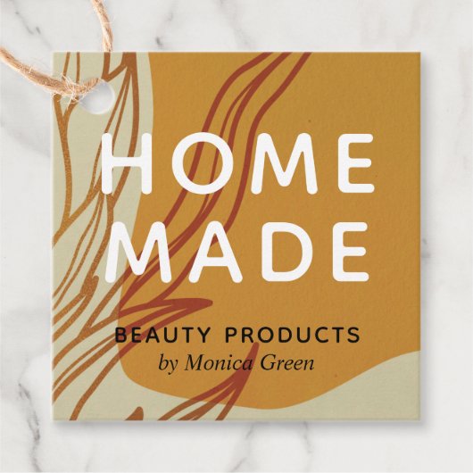 トレンディー抽象芸術ミニマリストホームメイド美しい フェイバータグ (正面)