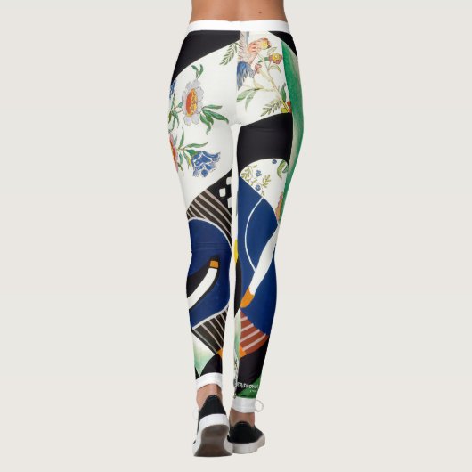 トレンディー抽象芸術モダンアートウィメンズヨガパンツ レギンス (裏面)