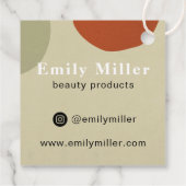 トレンディー抽象芸術モノグラムホームメイドビジネス素朴 フェイバータグ (裏面)