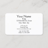 トレンディー抽象芸術レッドバブルスウッシュプロフェッショナル 名刺 (裏面)