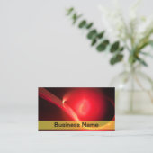 トレンディー抽象芸術レッドバブルスウッシュプロフェッショナル 名刺 (スタンド正面)