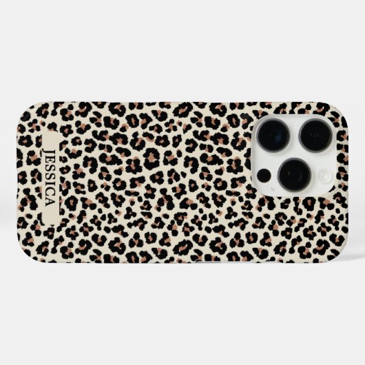 トレンディー抽象芸術動物ヒョウのチータパターン Case-Mate iPhoneケース (裏面 (横))