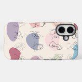 トレンディー抽象芸術女性ラインアートiPhoneケース Case-Mate iPhoneケース (裏面 (横))