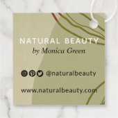 トレンディー抽象芸術植物自家製美しい事業 フェイバータグ (裏面)