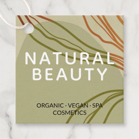 トレンディー抽象芸術植物自家製美しい事業 フェイバータグ (正面)