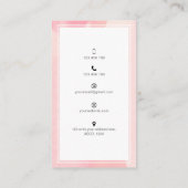 トレンディー抽象芸術水色ソーシャルメディアパーソナル 名刺 (裏面)