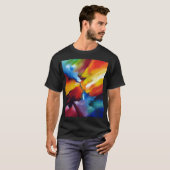 トレンディー抽象芸術絵画表現者のモダン芸術 Tシャツ (正面フル)