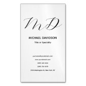 トレンディー推奨ミニマルモダンリストプレーン マグネット名刺 (正面縦)