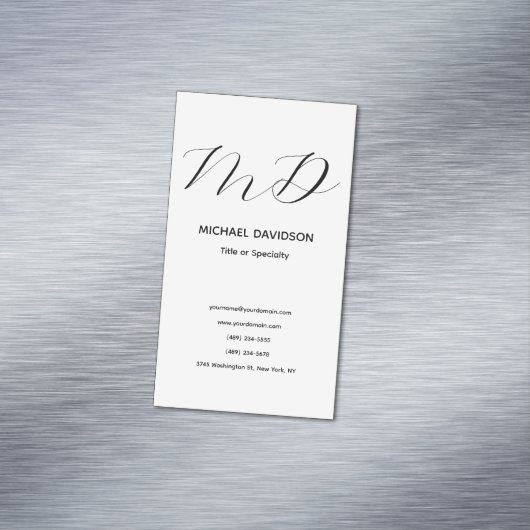 トレンディー推奨ミニマルモダンリストプレーン マグネット名刺 (インサイチュ)