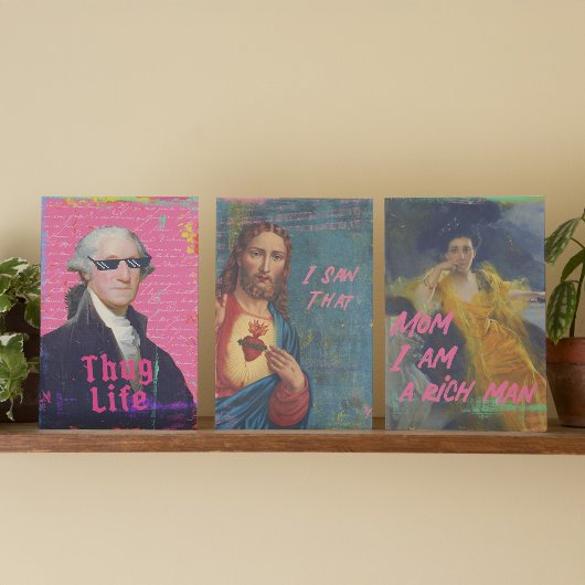 トレンディー改造美術おもしろい引用文プリントセットウォールアート