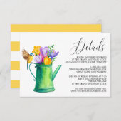 トレンディー散水缶花結婚の詳細 エンクロージャーカード (正面/裏面)