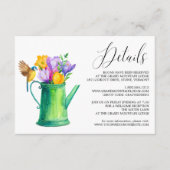 トレンディー散水缶花結婚の詳細 エンクロージャーカード (正面)