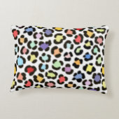 トレンディー数々のカラーLeopardファーエフェクトパターン アクセントクッション (裏面)