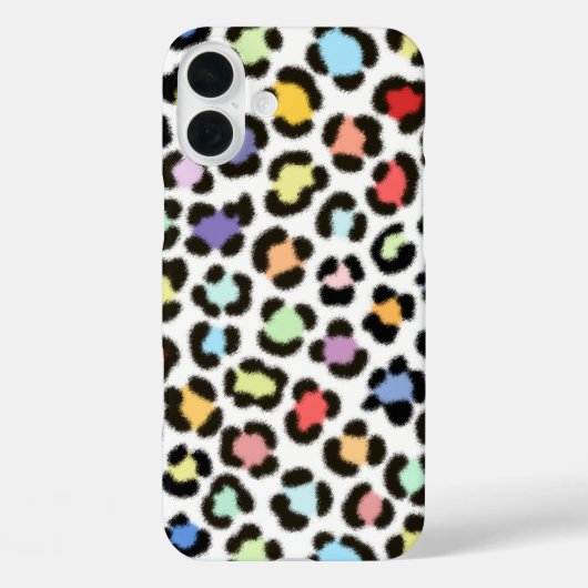 トレンディー数々のカラーLeopardファーエフェクトパターン Case-Mate iPhoneケース (裏面)