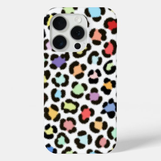 トレンディー数々のカラーLeopardファーエフェクトパターン Case-Mate iPhoneケース (裏面)