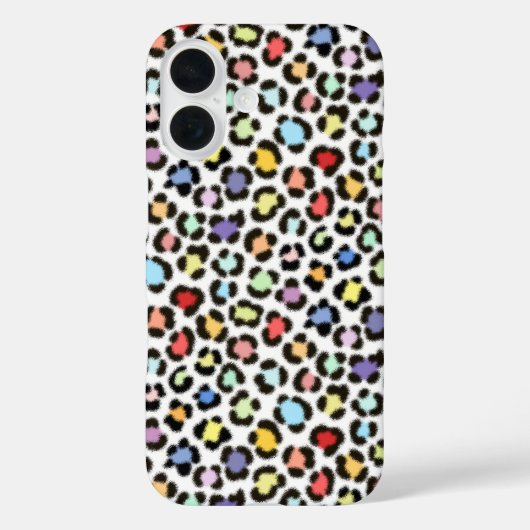 トレンディー数々のカラーLeopardファーエフェクトRptパターン Case-Mate iPhoneケース (裏面)