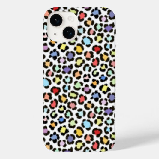 トレンディー数々のカラーLeopardファーエフェクトRptパターン Case-Mate iPhoneケース (裏面)