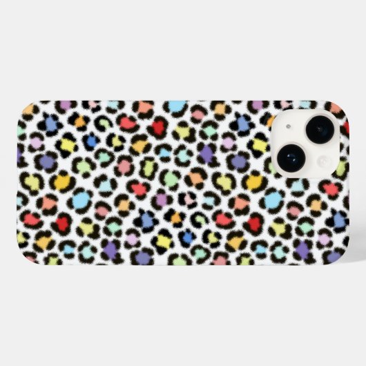 トレンディー数々のカラーLeopardファーエフェクトRptパターン Case-Mate iPhoneケース (裏面 (横))