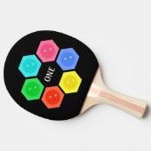トレンディー数々の色のハニカムを黒に塗る 卓球ラケット (横)