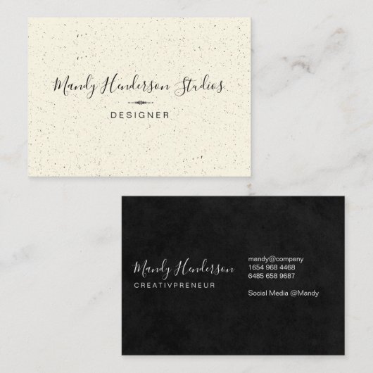 トレンディー斑点とルクス 名刺 (正面/裏面)