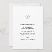 トレンディー新しい家の変更のアドレスハウス移動 案内状 (裏面)